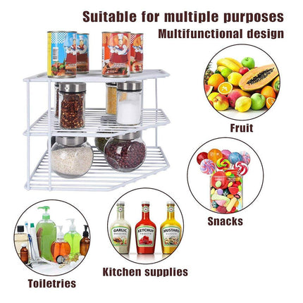 Iron Kitchen Seasoning Rack Kitchenware Storage Shelf Desktop Organizer Home