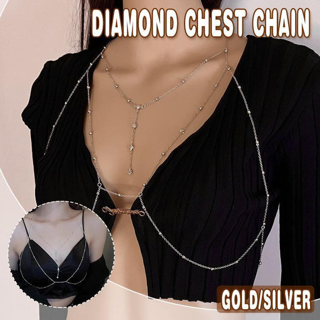 Bikini Beach Body Chain Layered Diamond Chest Harness Belly Waist Jewlery - Aimall