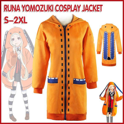 Kakegurui Compulsive Gambler Runa Yomozuki Cosplay Jacket Rabbit Ears Costume AU - Aimall