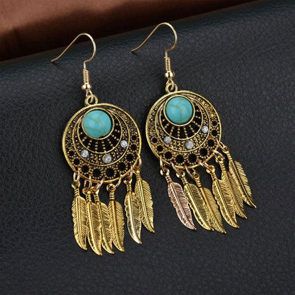 Bohemian Dreamcatcher Tassel Earrings Handmade Fashion Jewellery for Women Gifts