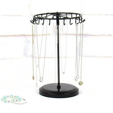 Rotatable Iron Necklace Rack Jewellery Display Stand Organiser for Accessories