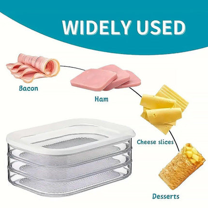 Food Grade Transparent Plastic Freezer Storage Box With Lid For Kitchen Fridge