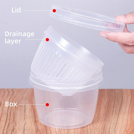 5pcs Plastic Storage Containers with Lids Refrigerator Organizer Box for Kitchen