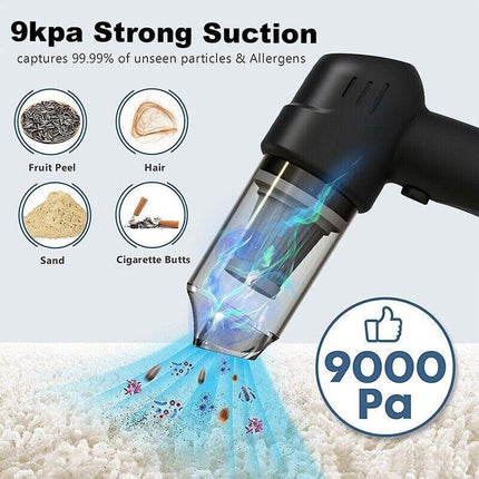 9000Pa Cordless Handheld Car Vacuum Cleaner Mini Portable Auto Wireless Duster - Aimall