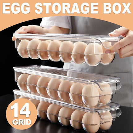Refrigerator Storage Box Egg Holder Kitchen Organizer Box for Food and Storage