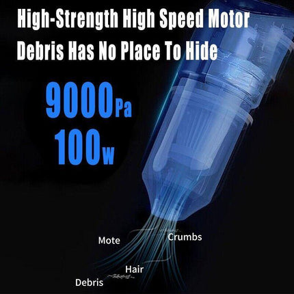 9000Pa Cordless Handheld Car Vacuum Cleaner Mini Portable Auto Wireless Duster - Aimall