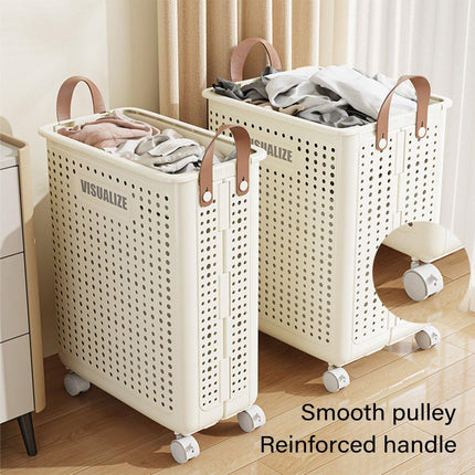 Folding Portable Laundry Basket Multifunctional Storage for Bathroom Household