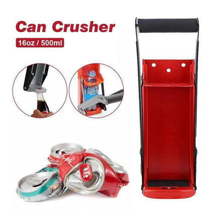 Can Crusher 12/16oz Beer Smasher Aluminium Recycling Wall Mount Bottle Opener - Aimall