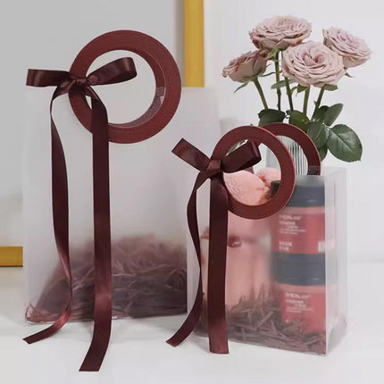 20PCS PP Frosted Gift Bags Plastic Transparent Wedding Tote Birthday Packaging