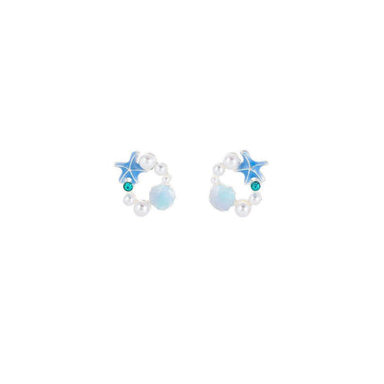 Star Shaped Earrings Women Elegant Temperament Stylish Fashion Jewelry Accessory