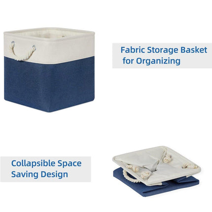 Large Linen Fabric Laundry Basket Home Storage Basket Dirty Clothes Bin Foldable