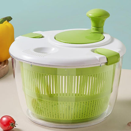 Salad Spinner Vegetable Lettuce Salad Leaves Washer Dryer Serving Bowl Container - Aimall