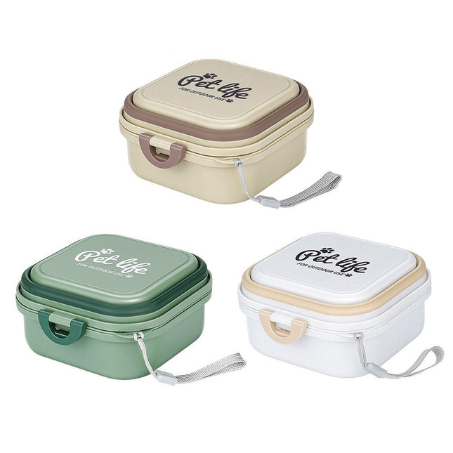 2 in 1 Outdoor Portable Pet Dog and Cat Food Water Bowl for Travel and Hiking