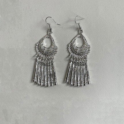 Vintage Ethnic Tassel Long Earrings Bohemian Jewelry Women Fashion Accessories