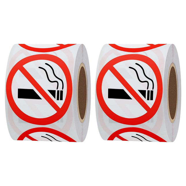 2Rolls Self Adhesive Non Smoking Stickers for Home Office Door Window Decoration