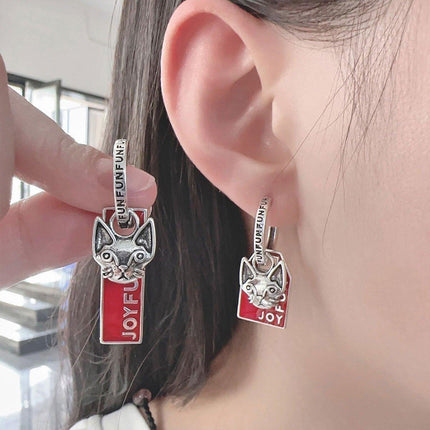 Trendy Asymmetric Square Earrings for Women Unique Fashion Ear Buckle Jewelry