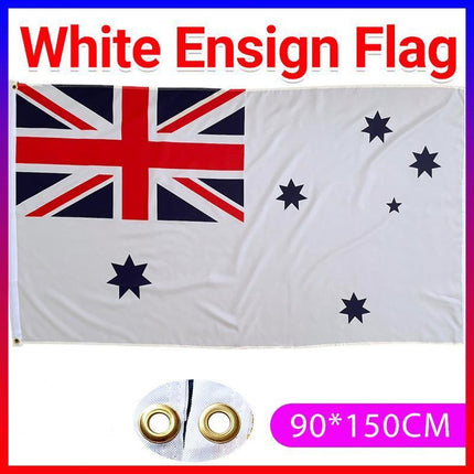 90 x 150CM Australian White Ensign Flag Large RAN Navy Australia Flag - Aimall