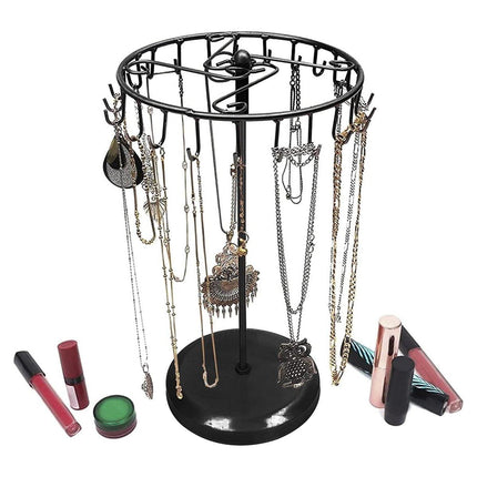 Rotatable Iron Necklace Rack Jewellery Display Stand Organiser for Accessories