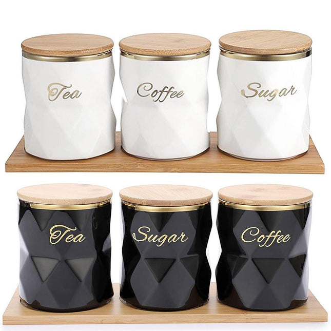 Ceramic Sealed Storage Jar Kitchen Spice Coffee Tea Container Airtight Canister