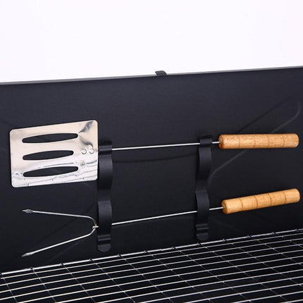 Foldable BBQ Charcoal Grill Portable Outdoor Hibachi Camping Barbecue Large Set - Aimall