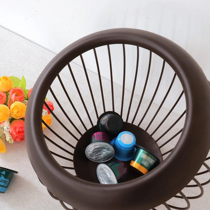 Creative Iron Melon Fruit Basket Capsule Holder Coffee Rack Dried Fruit Storage
