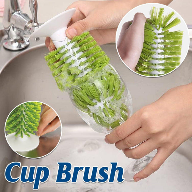 Glass Cleaning Brush for Wine Glasses Cup Scrub Brush Kitchen Tools Long Handle