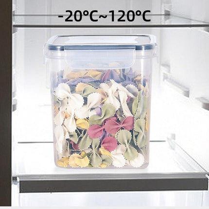 2pcs 1600ml Transparent Plastic Storage Jars Sealed Organiser Food Container