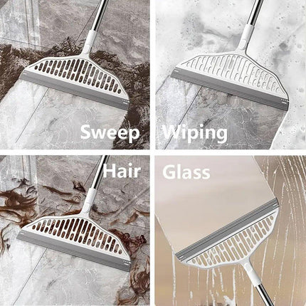 Wet and Dry Floor Scraper Dust Sweeper Non-Hair Stick Bathroom Cleaning Tool