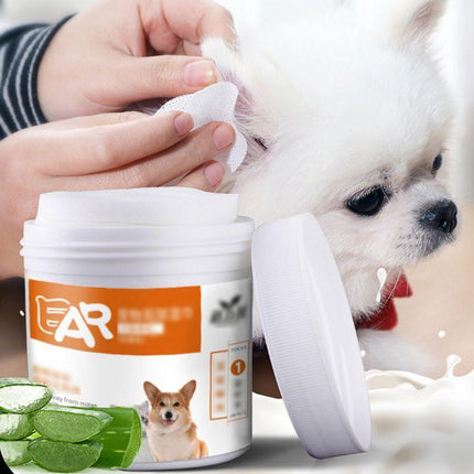 130pcs Wipes Wet Pet Eye/Ear Dog Cat Tear Stain Remover Cleaning Paper Wipes - Aimall