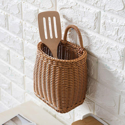 Vintage Wall Hanging Basket Kitchen Storage Basket Small Flower Basket Organizer