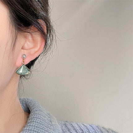 Mori Ginkgo Leaf Earrings Vintage Jewelry for Women Nature Inspired Stud Earring