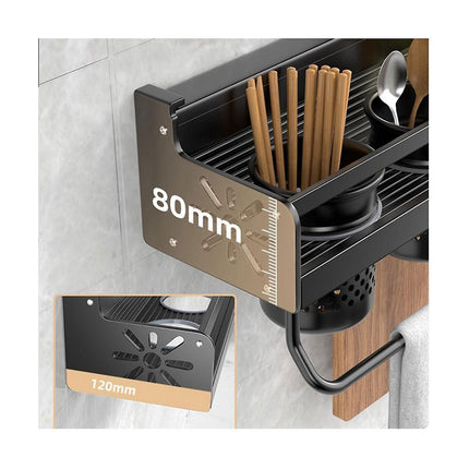 Perforation Free Kitchen Storage Rack Wall Hanging Chopsticks Knife Holder