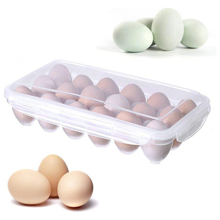 2x Eggs Keeper Trays 18 Slots Storage Box Containers Kitchen Refrigerator Holder