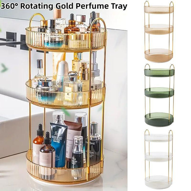Rotating Cosmetic Organiser Home Storage Shelf Box for Makeup and Beauty Product