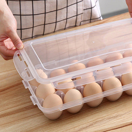 2x Eggs Keeper Trays 18 Slots Storage Box Containers Kitchen Refrigerator Holder