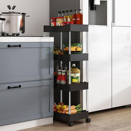 Multi Layer Rolling Storage Cart Kitchen Bathroom Organizer Shelf with Wheels