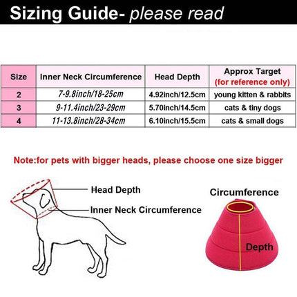 Elizabethan Collar Anti Licking Biting Pet Collar for Cats and Dogs Recovery Use