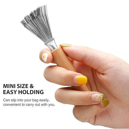 4PCS Hair Comb Cleaning Brush Set Wooden Airbag Comb Cleaner Claw Brush Tool