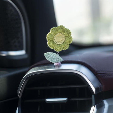 Fashion Car Dashboard Shaking Head Plant Flower Ornaments Automobile Decoration - Aimall