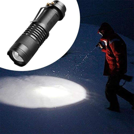 5/10x Mini Q5 LED Flashlight Torch Adjustable Focus Zoom Light Lamp 1200LM - Aimall