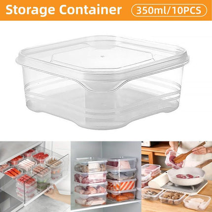 10pcs 350ml Food Organizer Vegetable Fridge Storage Box Food Dispenser Set