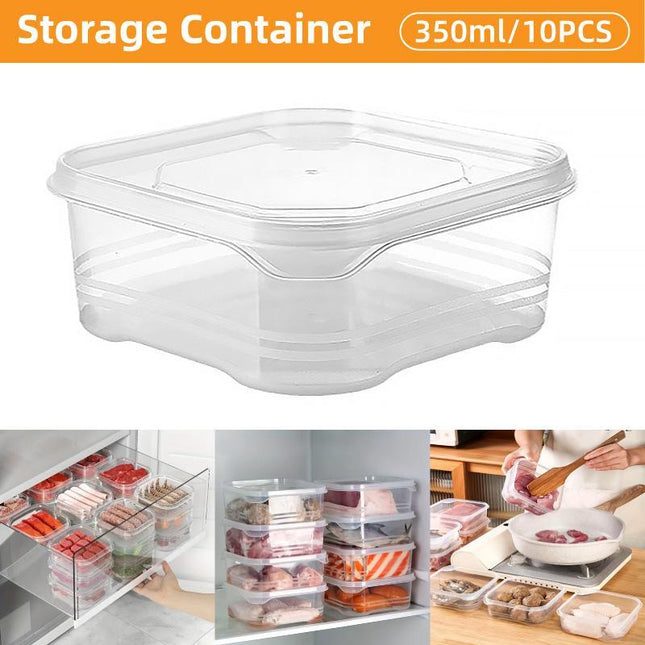 10pcs 350ml Food Organizer Vegetable Fridge Storage Box Food Dispenser Set