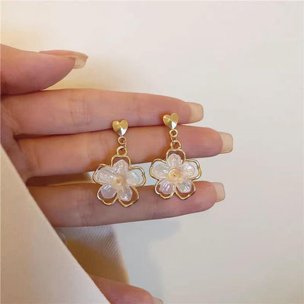 Flower Stud Earrings Premium Quality Elegant Jewelry Women Fashion Accessories