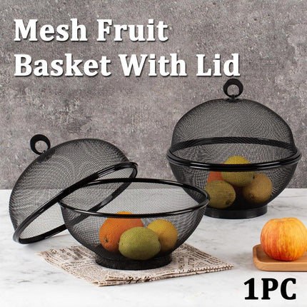 Multi-Function Kitchen Fruit Basket With Lid Drain Basket Washing Draining Cover