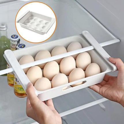 3pcs Pull Out Egg Drawer Organizer for Refrigerator Home Storage Tray Kitchen