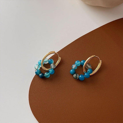 High End Handmade Fashion Earrings Printed Material Jewelry for Women Trendy