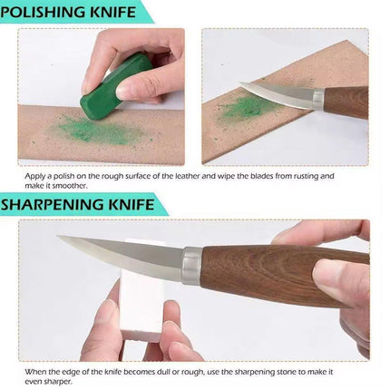 10PCS Wood Carving Tools Set Woodworking Whittling Chisels Cutters Hand Tool Kit