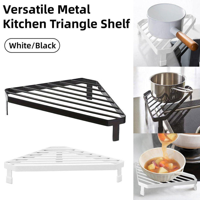 Kitchen Corner Shelf Triangle Countertop Organizer Multifunction Storage Rack