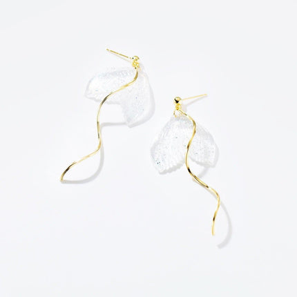 Elegant Fishtail Shaped Earrings For Women Stylish Dangle Jewelry Accessory
