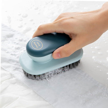 2PCS Blue Soft Bristle Shoe Brush and Multifunctional Cleaning Laundry Brush